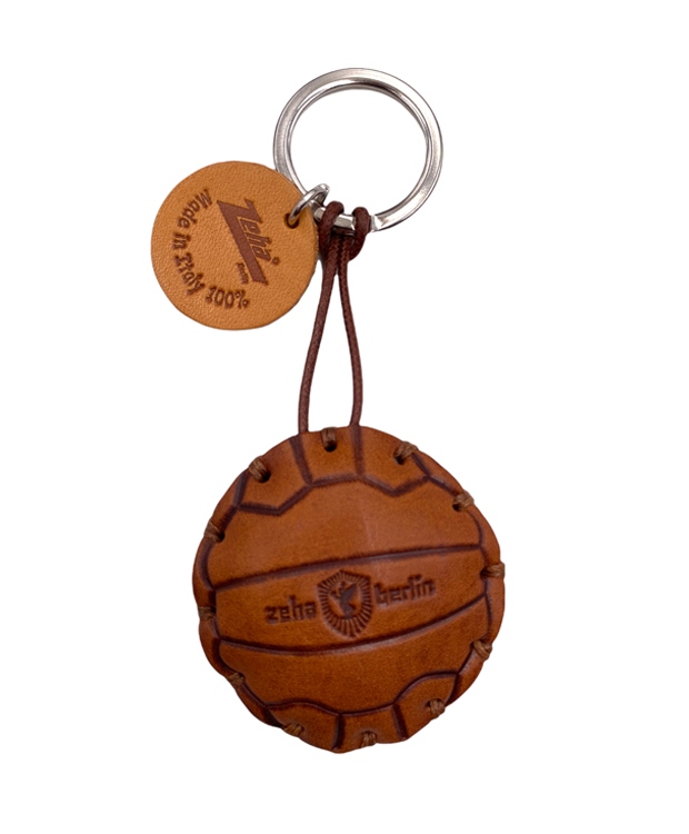 ZEHA BERLIN Accessoires Leder Schlüsselanhänger - Soccer ball Unisex braun